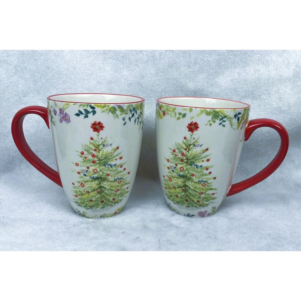 Pioneer Woman Jumbo Mug "Holiday Cheer" Set of 2